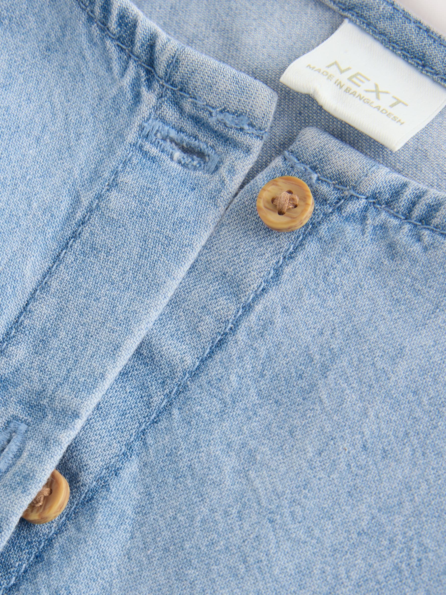 Blue Denim Short Sleeve Cotton Dress (3mths-8yrs) image 7