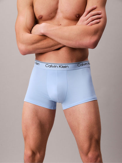 Dsiney Kidz - Calvin Klein Navy Blue/Blue/Light Blue Icon Cotton Stretch Low Rise Boxer Trunks 3 Pack image 5