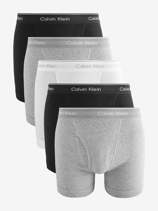 Disney Kidz - Calvin Klein Black/Grey/White Cotton Classics Boxer Briefs 5 Pack image 1