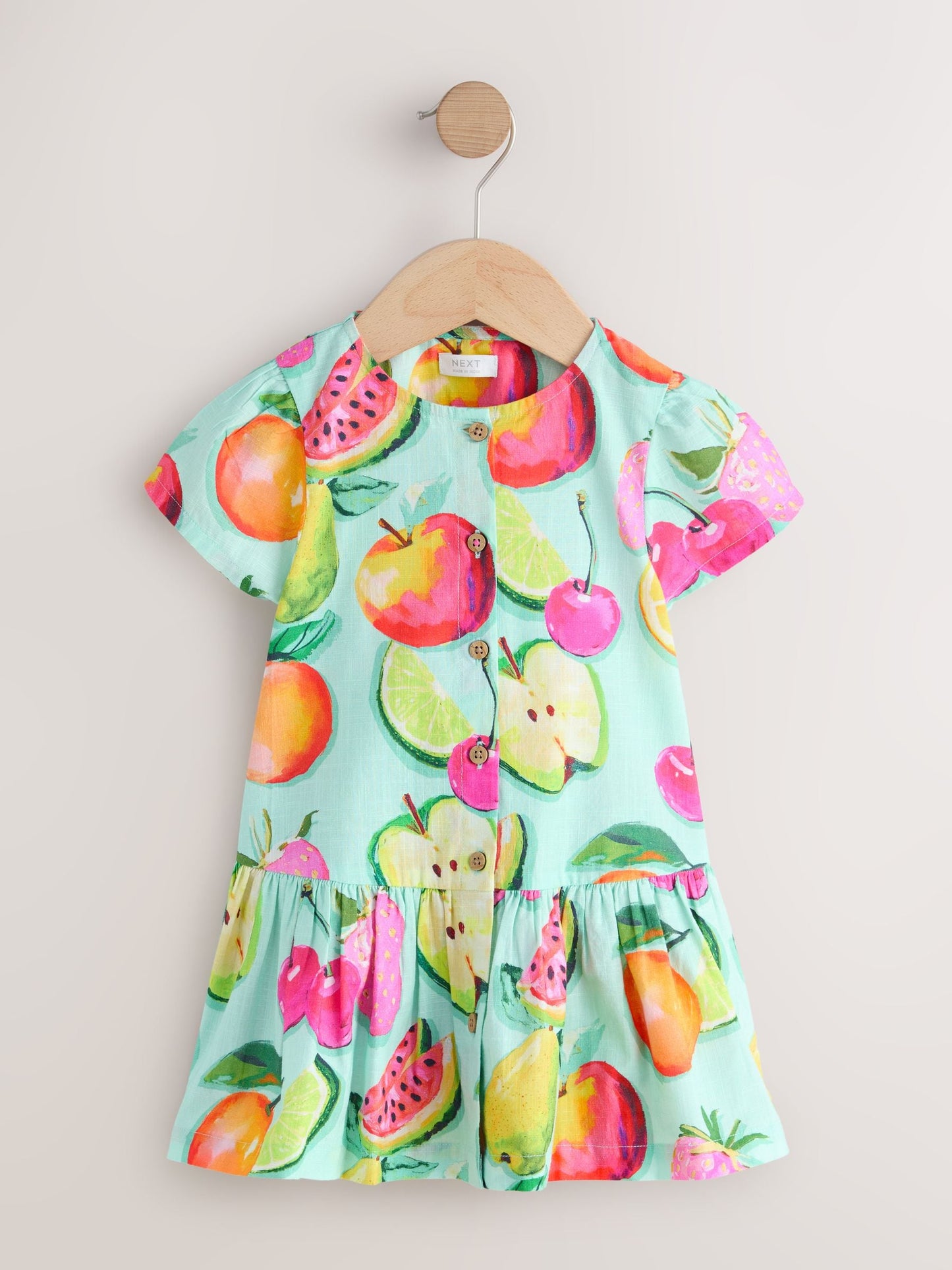 Fruit Print Short Sleeve Cotton Dress (3mths-8yrs) image 4