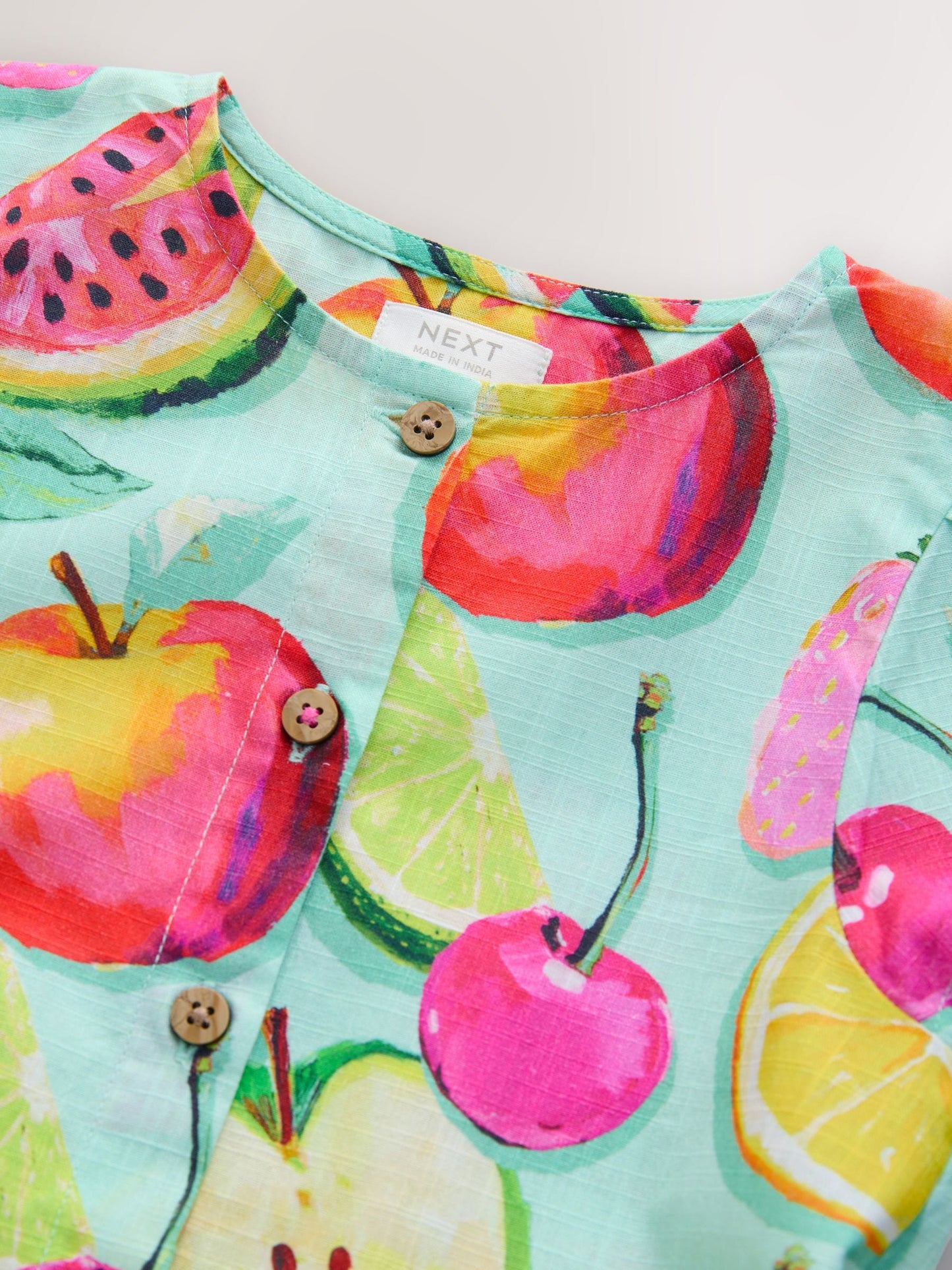 Fruit Print Short Sleeve Cotton Dress (3mths-8yrs) image 6