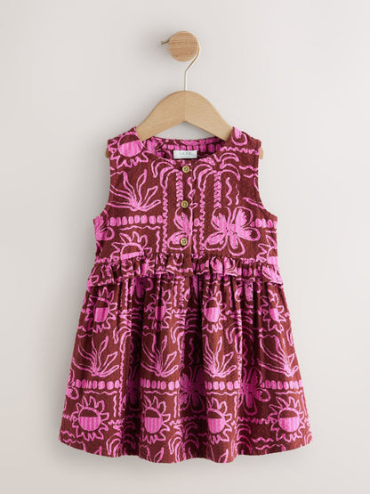 Chocolate/Purple Sleeveless Peplum Dress (3mths-8yrs) image 4