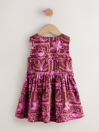 Chocolate/Purple Sleeveless Peplum Dress (3mths-8yrs) image 5
