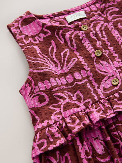Dsiney Kidz - Chocolate/Purple Sleeveless Peplum Dress (3mths-8yrs) image 7