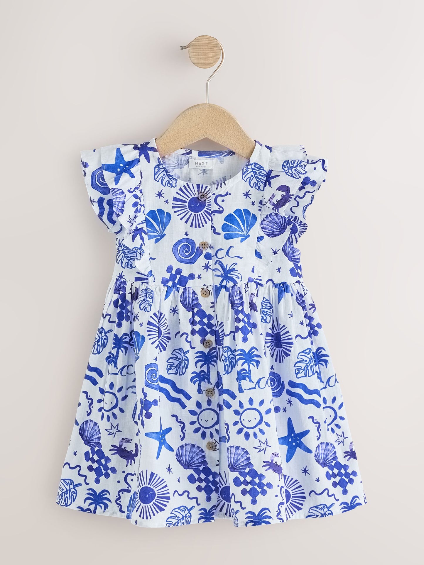 Seaside Print Double Ruffle Sleeve Dress (3mths-8yrs) image 4
