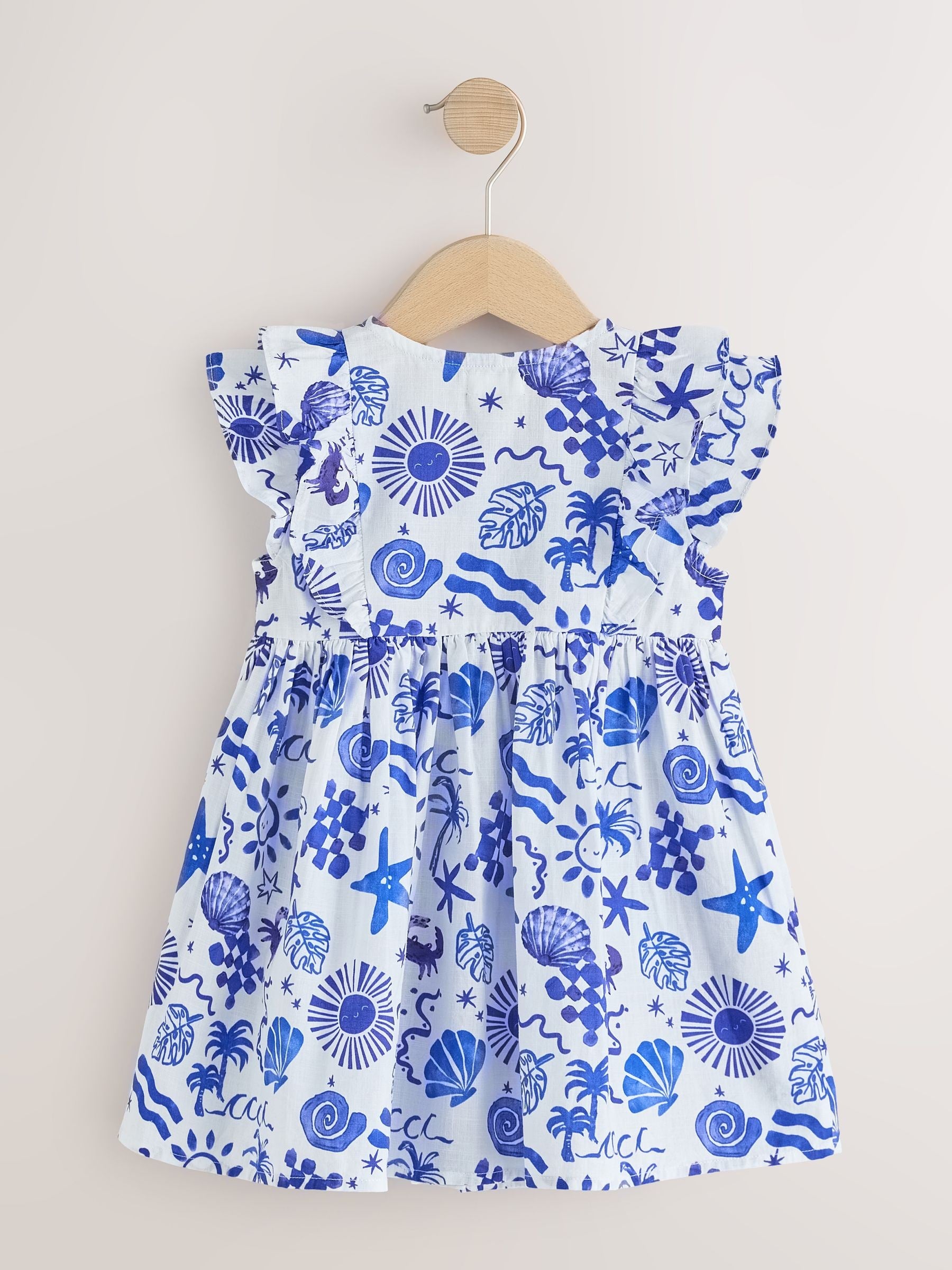 Seaside Print Double Ruffle Sleeve Dress (3mths-8yrs) image 5