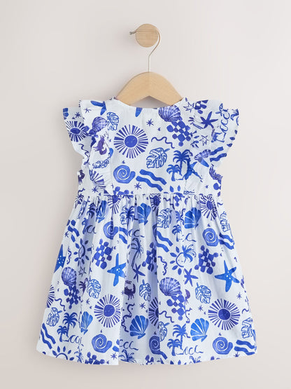 Seaside Print Double Ruffle Sleeve Dress (3mths-8yrs) image 5