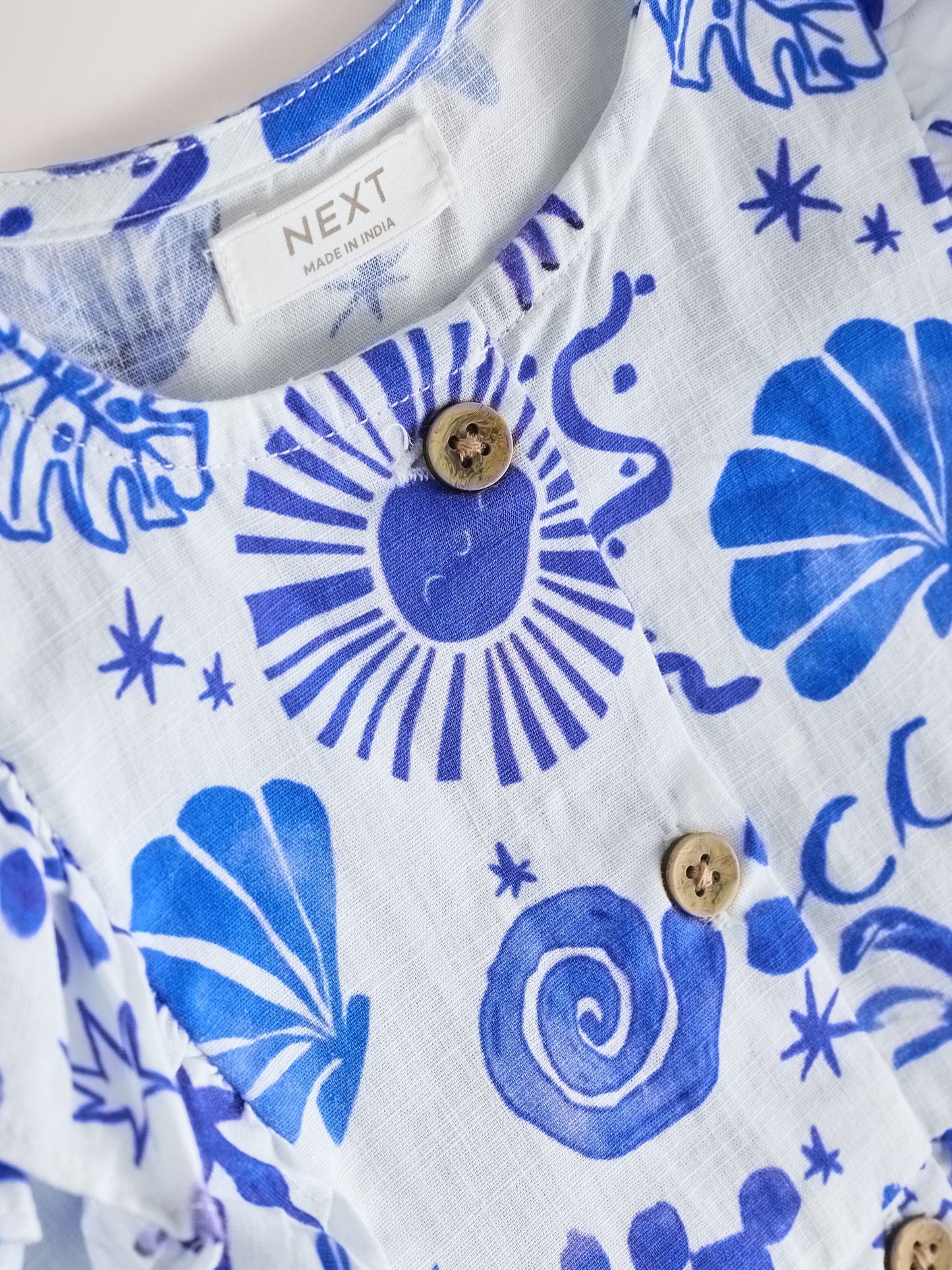 Seaside Print Double Ruffle Sleeve Dress (3mths-8yrs) image 6