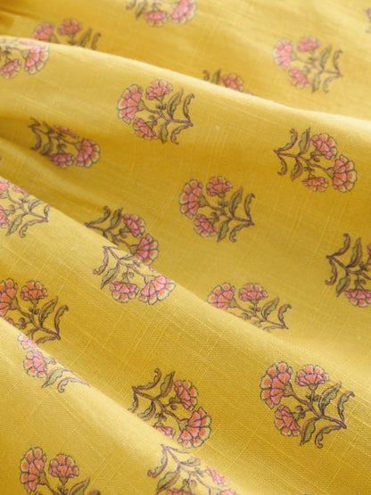 Yellow Woodblock Sleeveless Peplum Dress (3mths-8yrs) image 8
