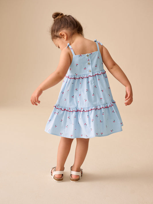 Blue Stripe Strappy Dress (3mths-8yrs) image 2