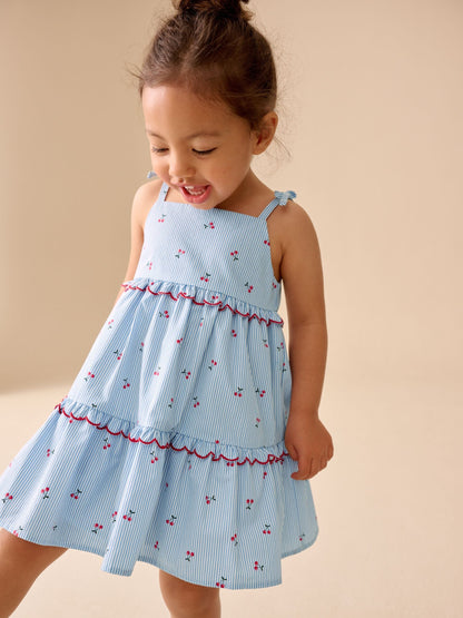 Blue Stripe Strappy Dress (3mths-8yrs) image 3