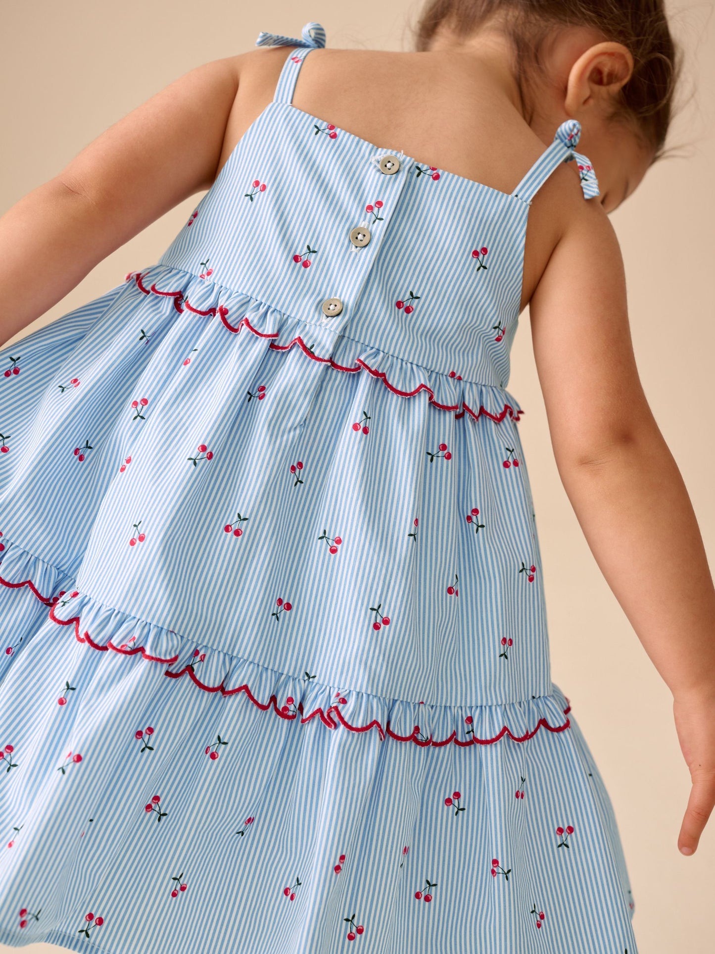 Blue Stripe Strappy Dress (3mths-8yrs) image 4