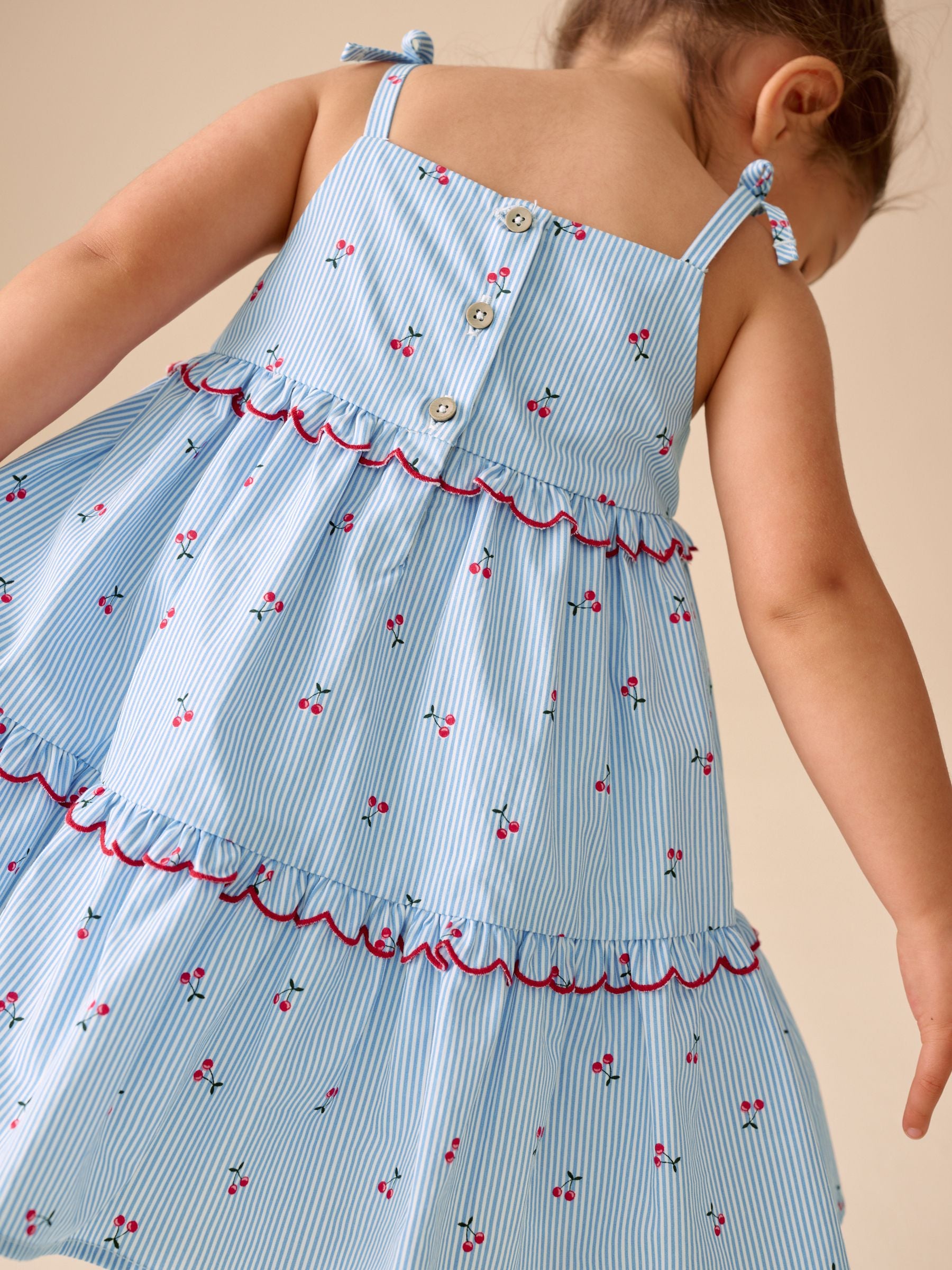 Blue Stripe Strappy Dress (3mths-8yrs) image 4