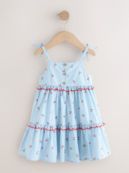 Blue Stripe Strappy Dress (3mths-8yrs) image 6