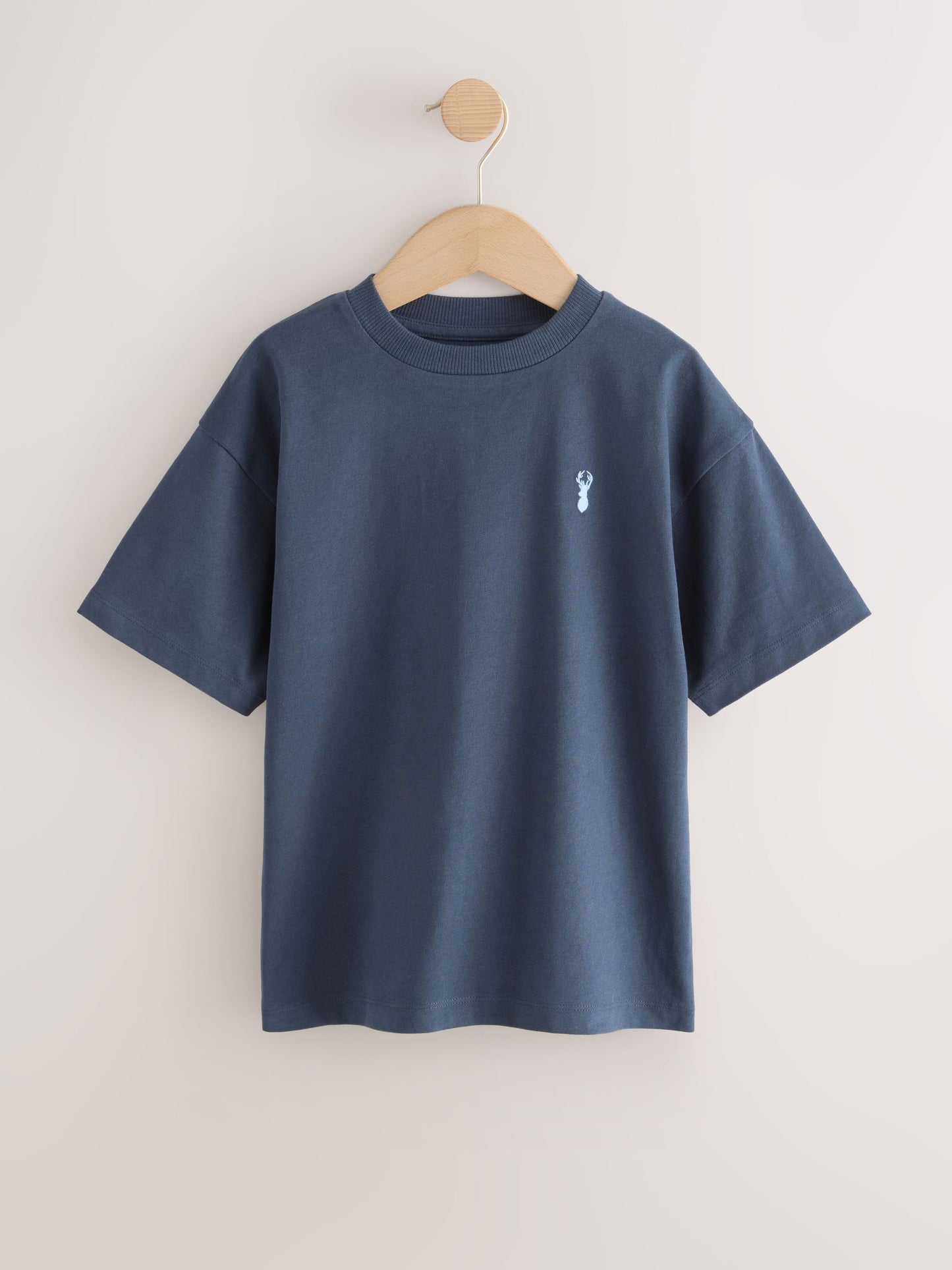 Dsiney Kidz - Mineral Green/Blue Short Sleeve Stag Embroidered T-Shirts 4 Pack (3-16yrs) image 5