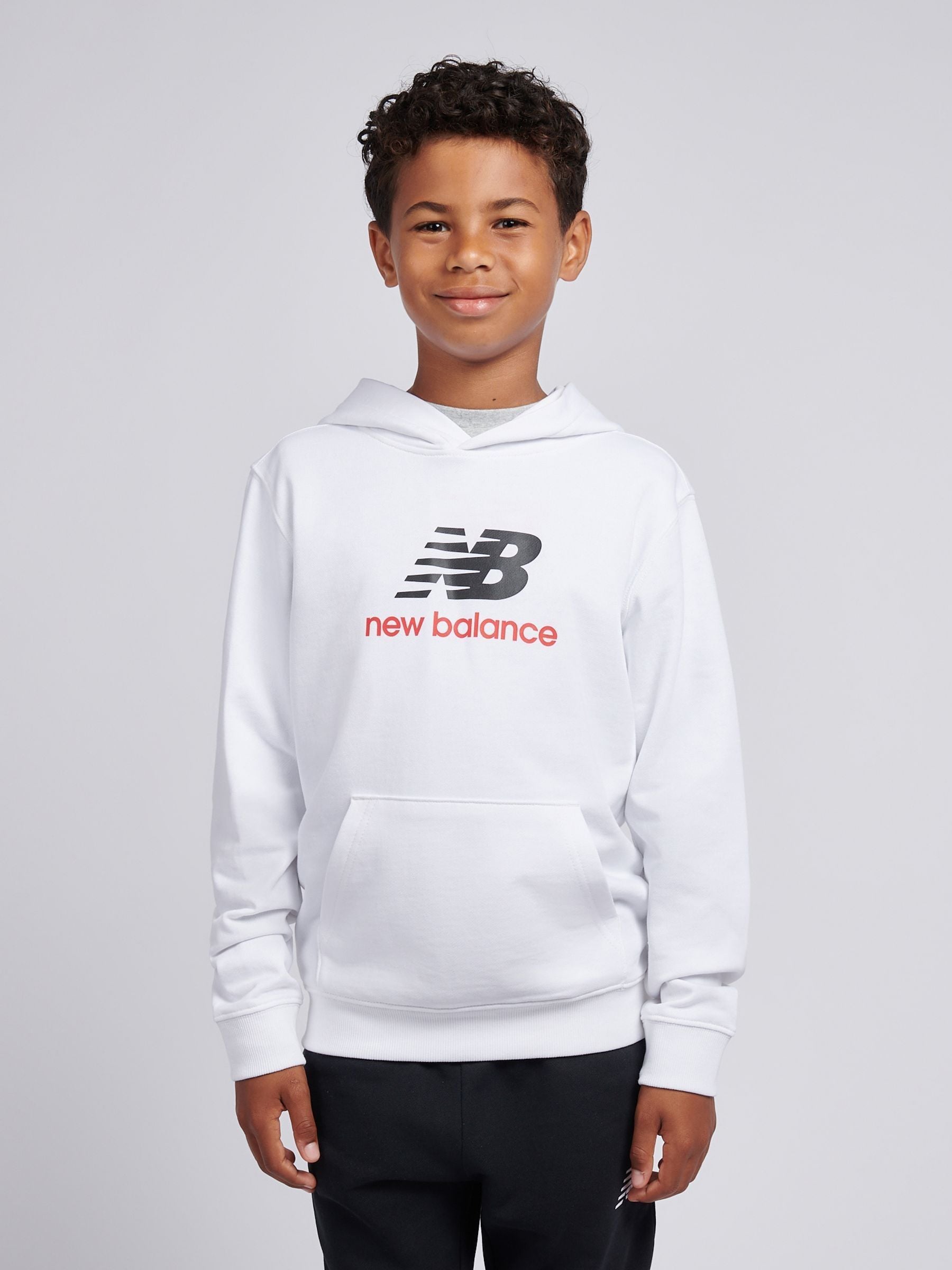 Dsiney Kidz - New Balance White Stacked Logo Hoodie image 1
