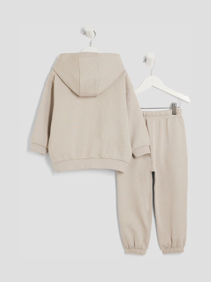 River Island Natural Essentials Hoodie & Joggers Set