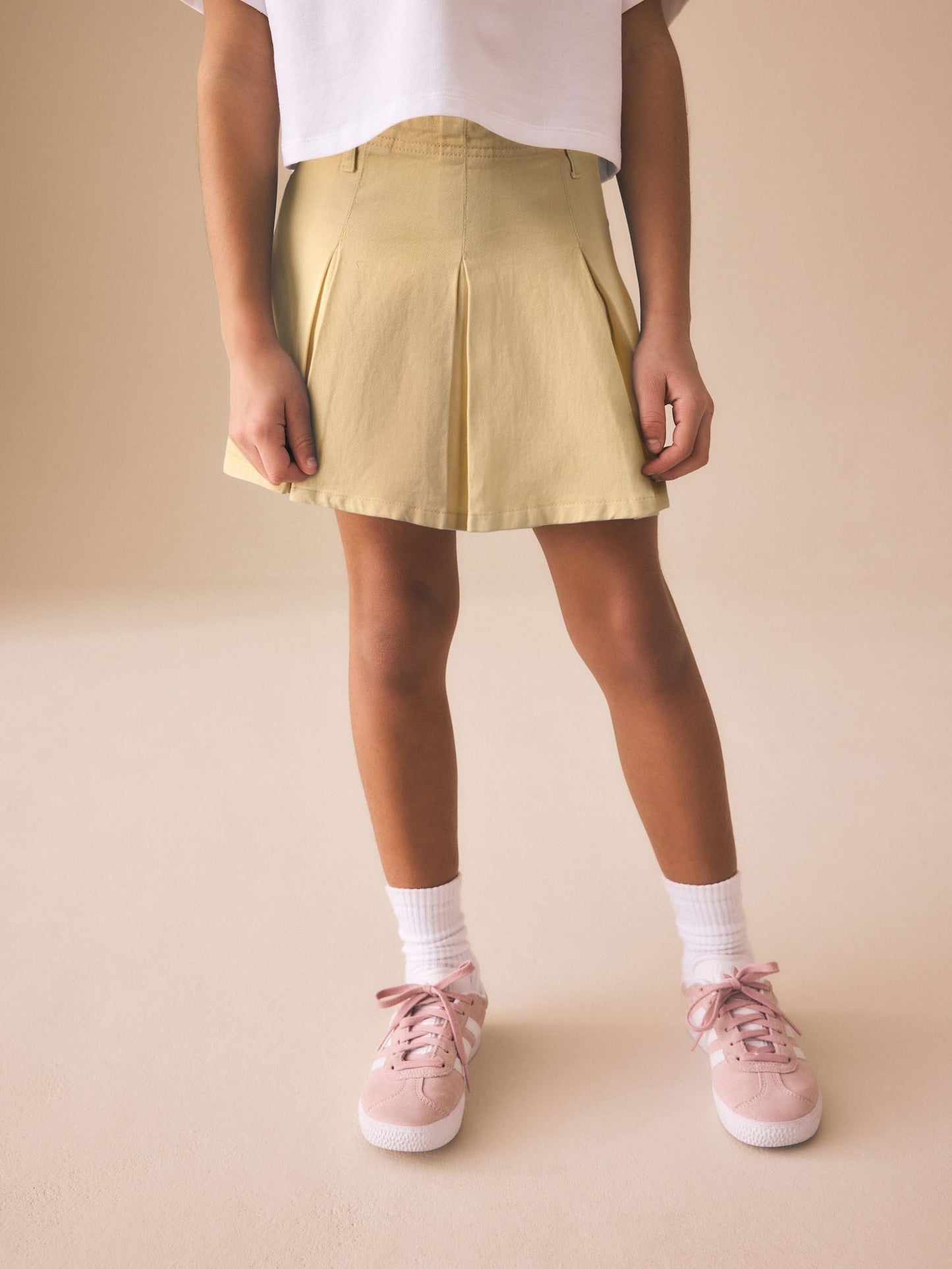 Dsiney Kidz - Lemon Yellow Pleated Denim Skirt (3-16yrs) image 1