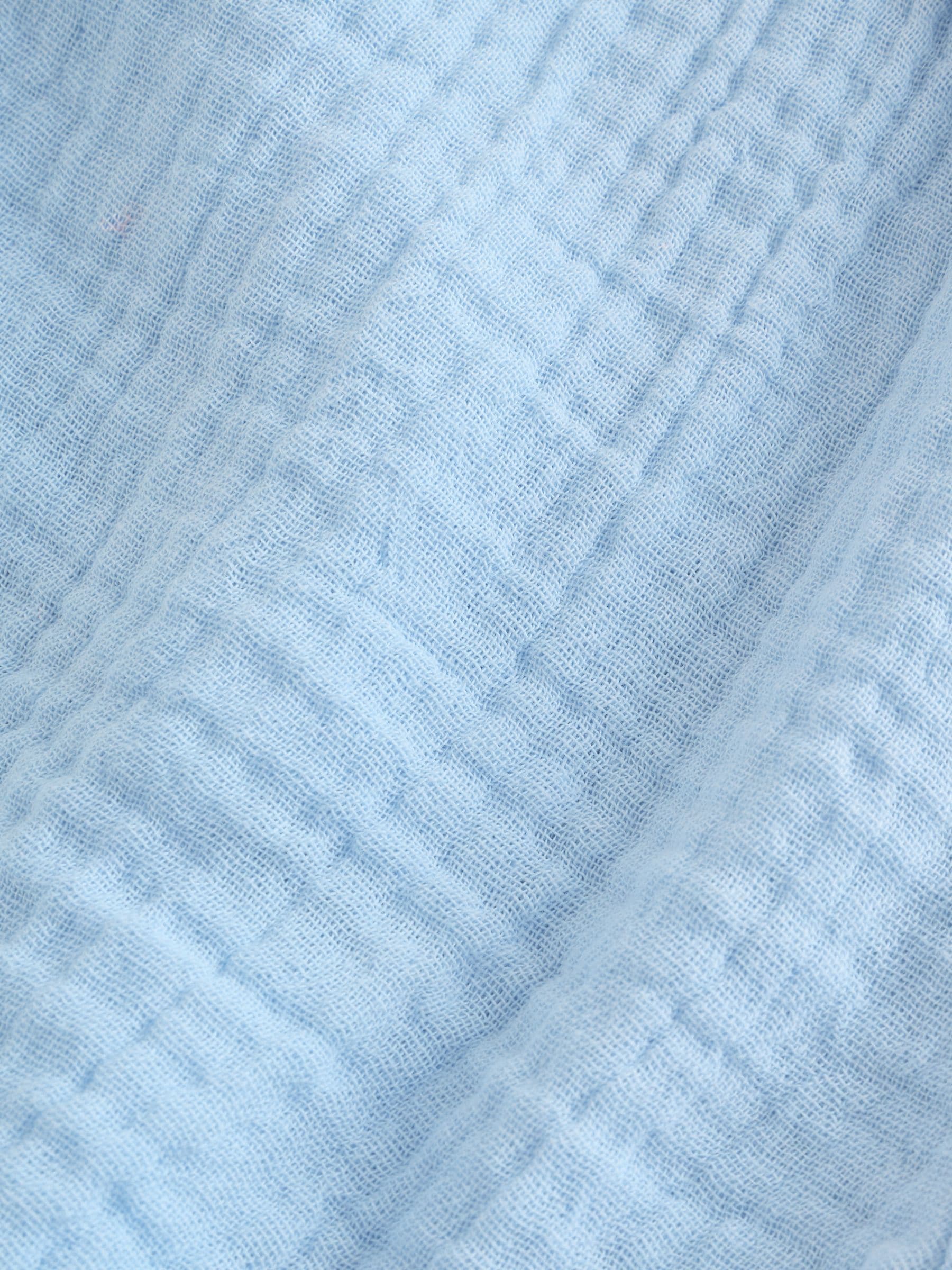 Light Blue Plain Short Sleeve Double Cloth Shirt & Shorts Set (3mths-10yrs) image 6
