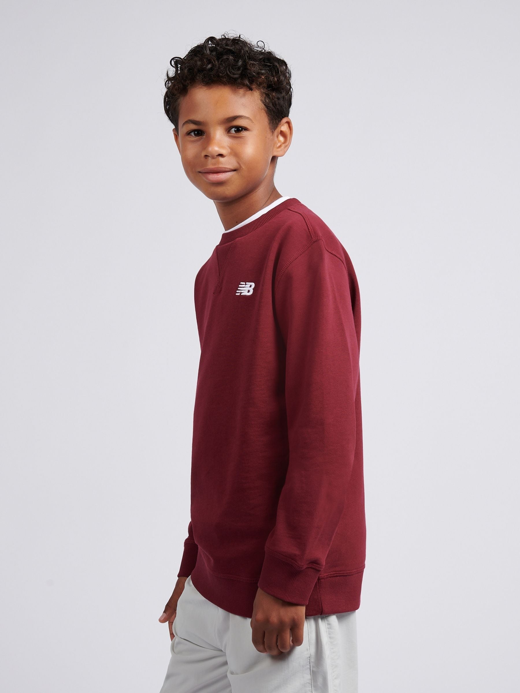 Dsiney Kidz - New Balance Red French Terry Small Logo Crew Neck Sweatshirt image 2