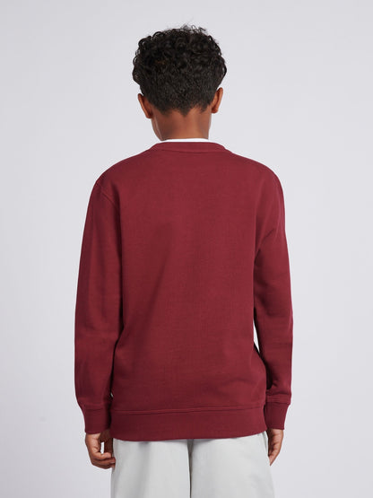 Dsiney Kidz - New Balance Red French Terry Small Logo Crew Neck Sweatshirt image 3