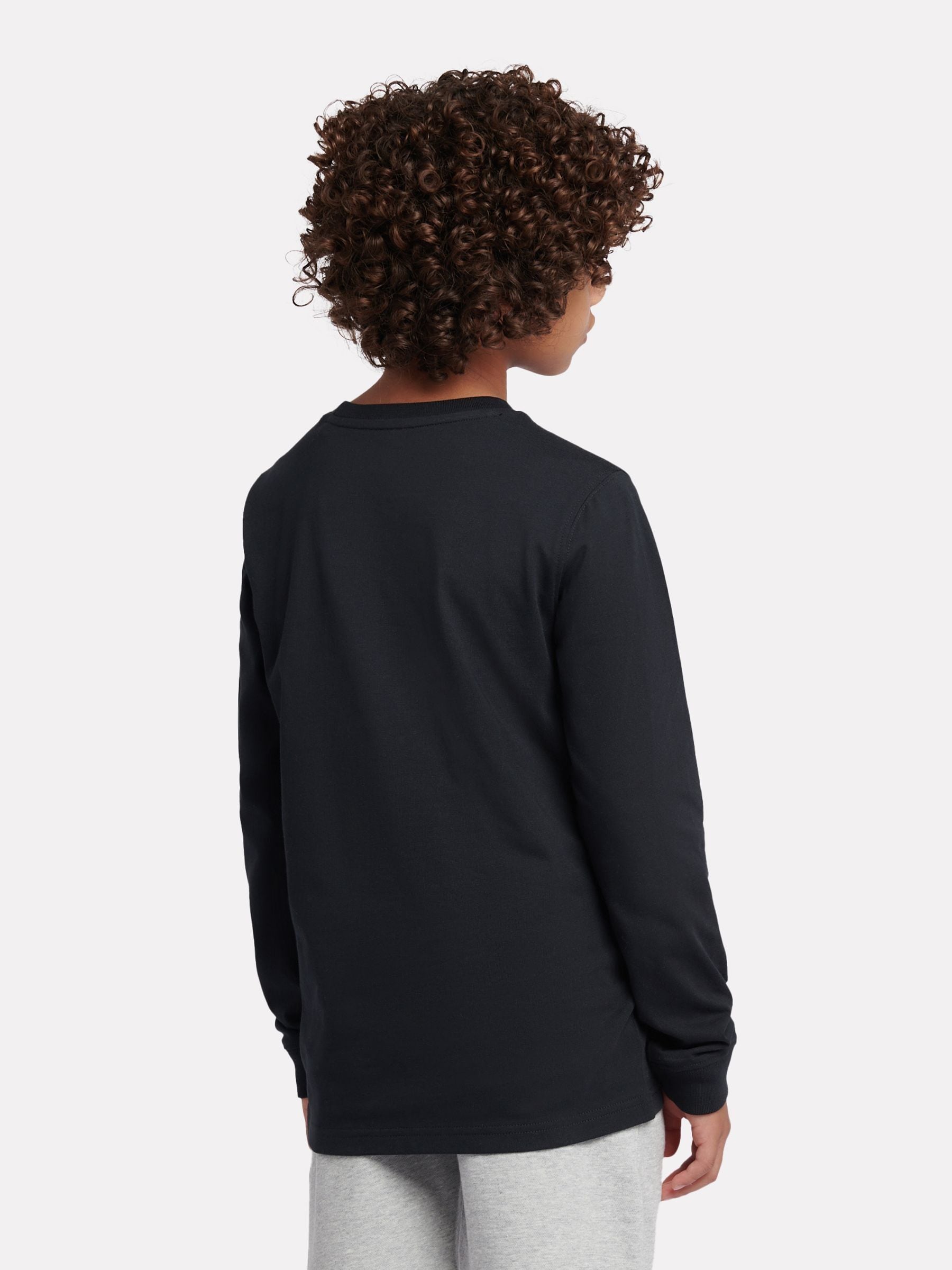 Dsiney Kidz - New Balance Black Jersey Stacked Logo Long Sleeve T-Shirt image 3