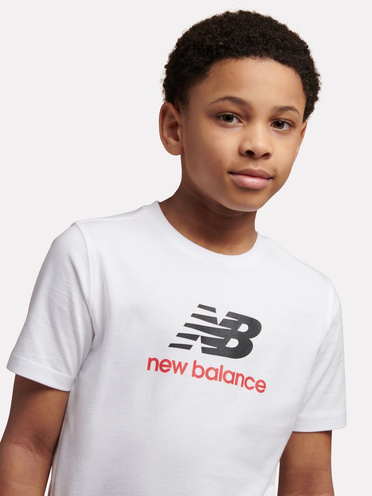 Dsiney Kidz - New Balance White Jersey Stacked Logo T-Shirt image 5