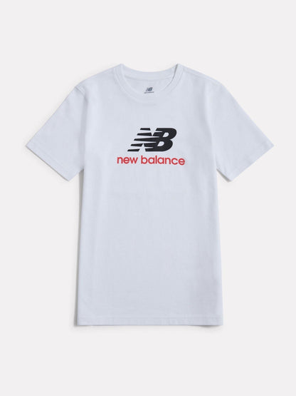 Dsiney Kidz - New Balance White Jersey Stacked Logo T-Shirt image 6
