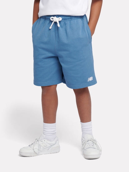 Dsiney Kidz - New Balance Blue French Terry Small Logo Cotton Shorts image 1