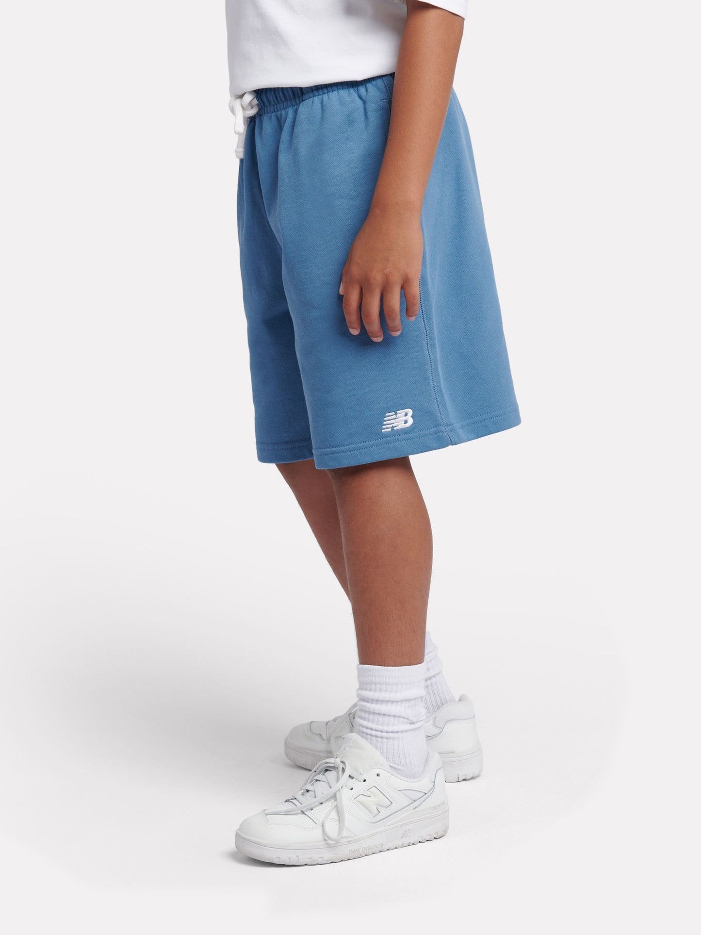 Dsiney Kidz - New Balance Blue French Terry Small Logo Cotton Shorts image 2