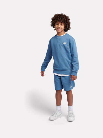Dsiney Kidz - New Balance Blue French Terry Small Logo Cotton Shorts image 5