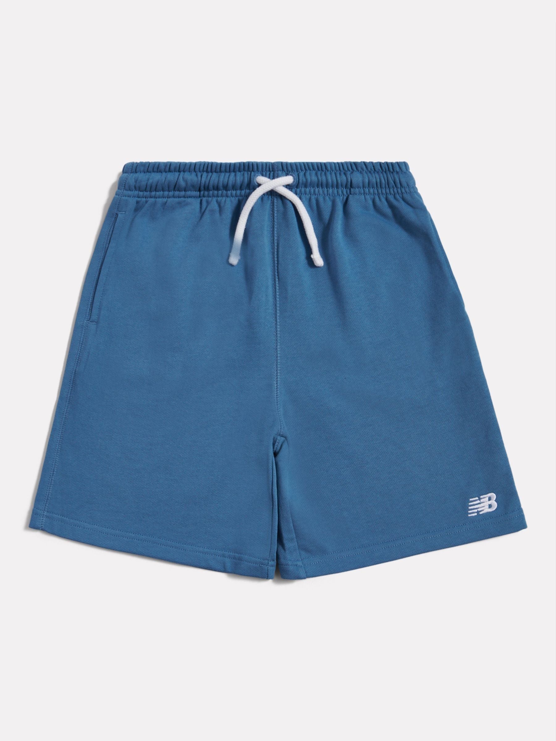 Dsiney Kidz - New Balance Blue French Terry Small Logo Cotton Shorts image 6