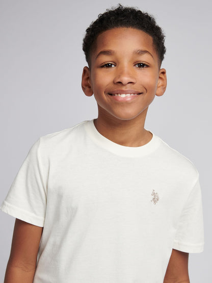 Dsiney Kidz - U.S. Polo Assn. White Texture Double Horsemen T-Shirt image 2