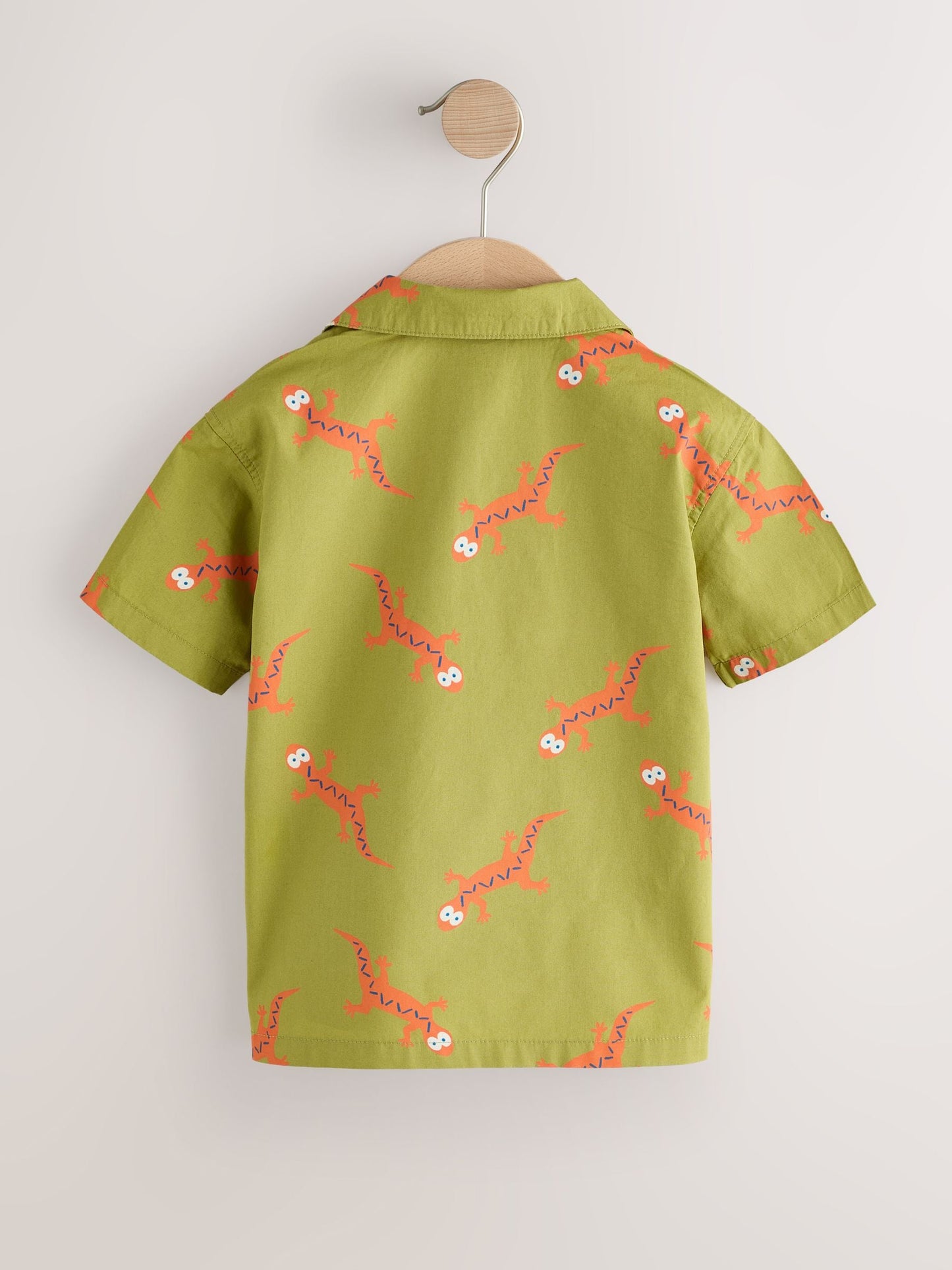 Dsiney Kidz - Green All Over Print Ghecko Short Sleeve Revere Collar Printed Shirt (3mths-7yrs) image 5