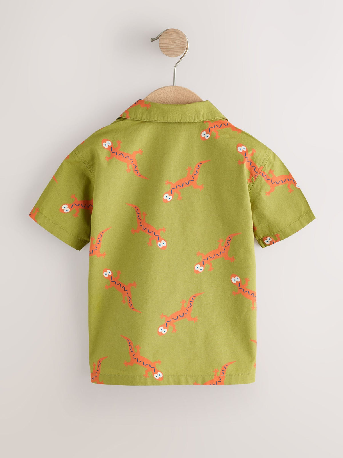Dsiney Kidz - Green All Over Print Ghecko Short Sleeve Revere Collar Printed Shirt (3mths-7yrs) image 5