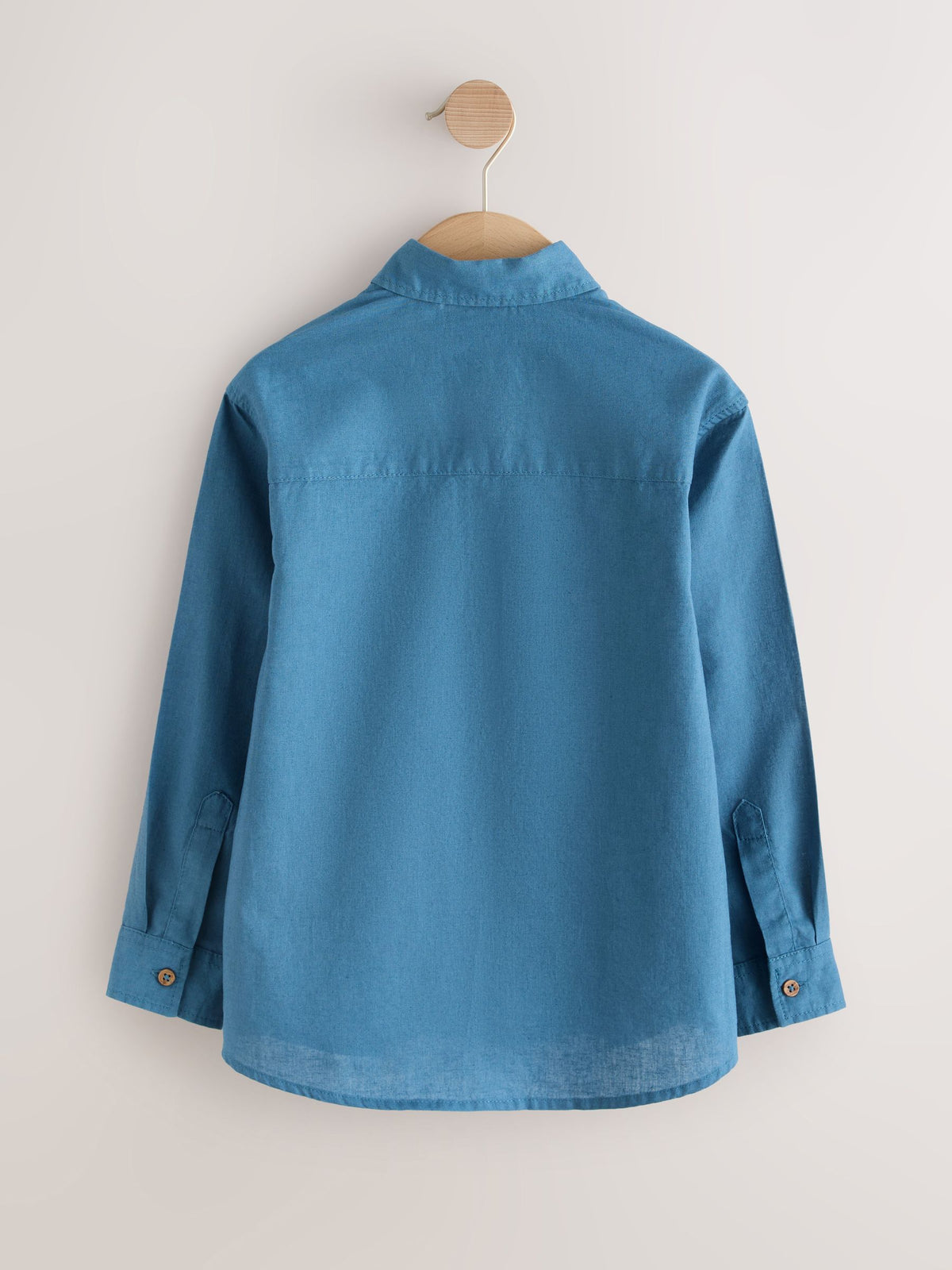Dsiney Kidz - Mid Blue Long Sleeve Relaxed Linen Blend Shirt (3-16yrs) image 2