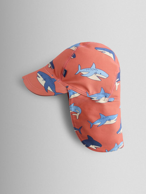 JoJo Maman Bébé Orange Shark UV Sun Protection Swim Hat image 1