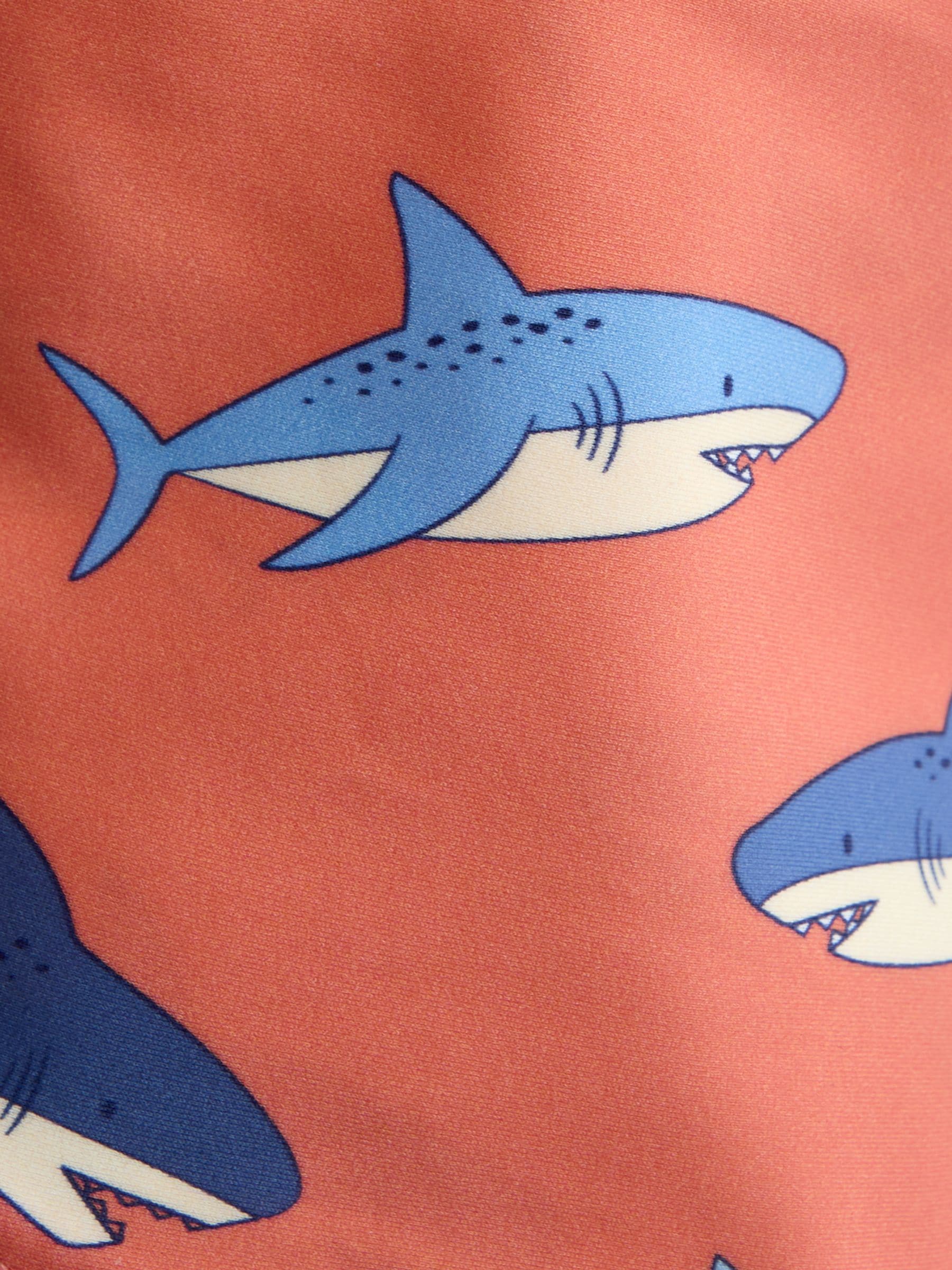 JoJo Maman Bébé Orange Shark UV Sun Protection Swim Hat image 3