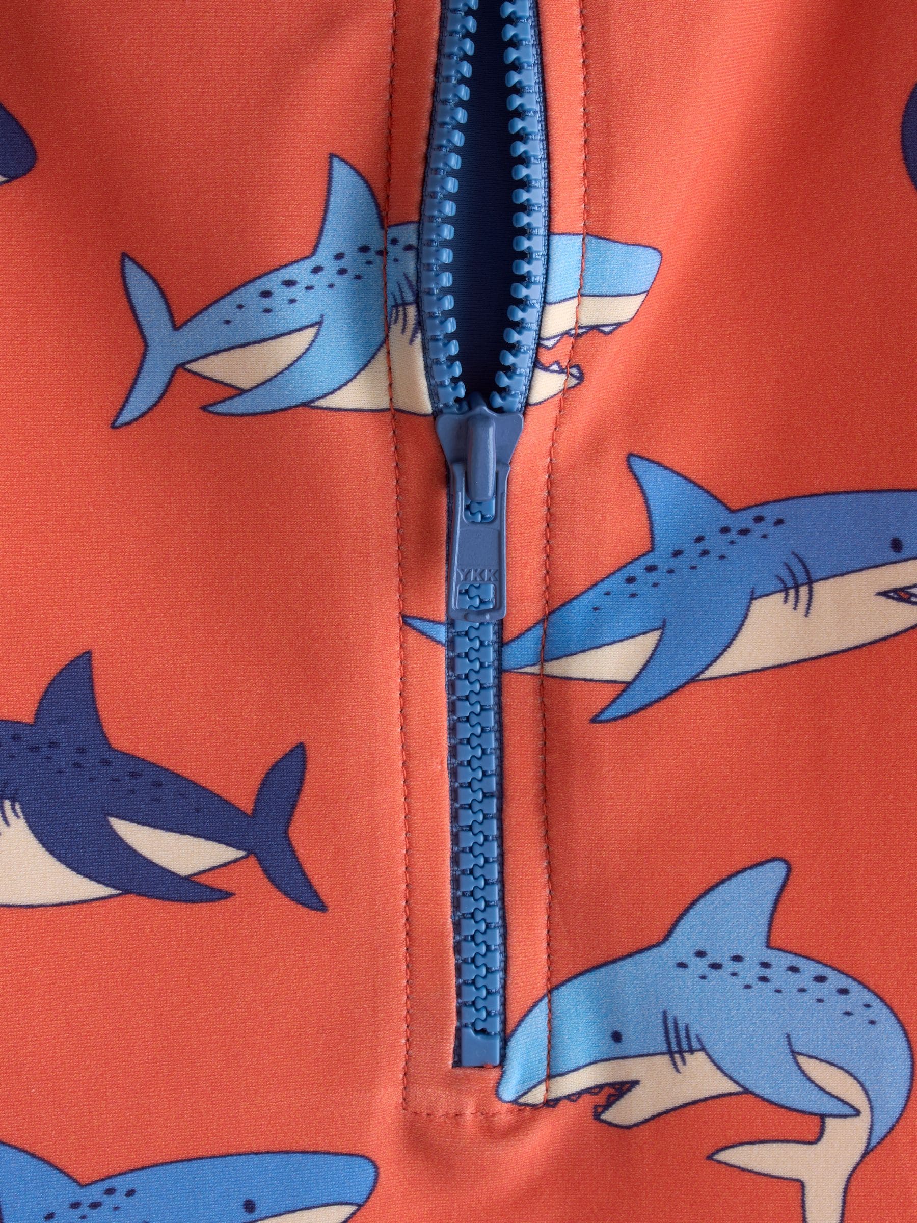JoJo Maman Bébé Orange Shark UV Sunsafe Suit image 3
