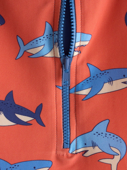JoJo Maman Bébé Orange Shark UV Sunsafe Suit image 3