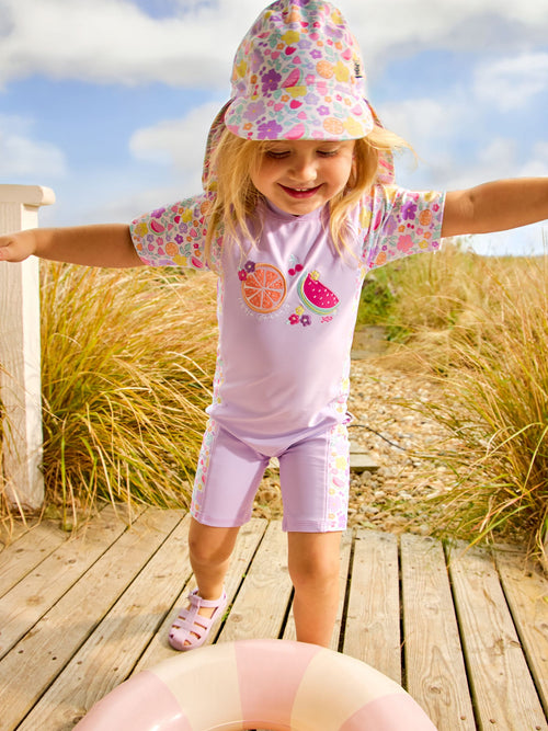 Dsiney Kidz - JoJo Maman Bébé Lilac Fruit UV Sunsafe Suit image 1