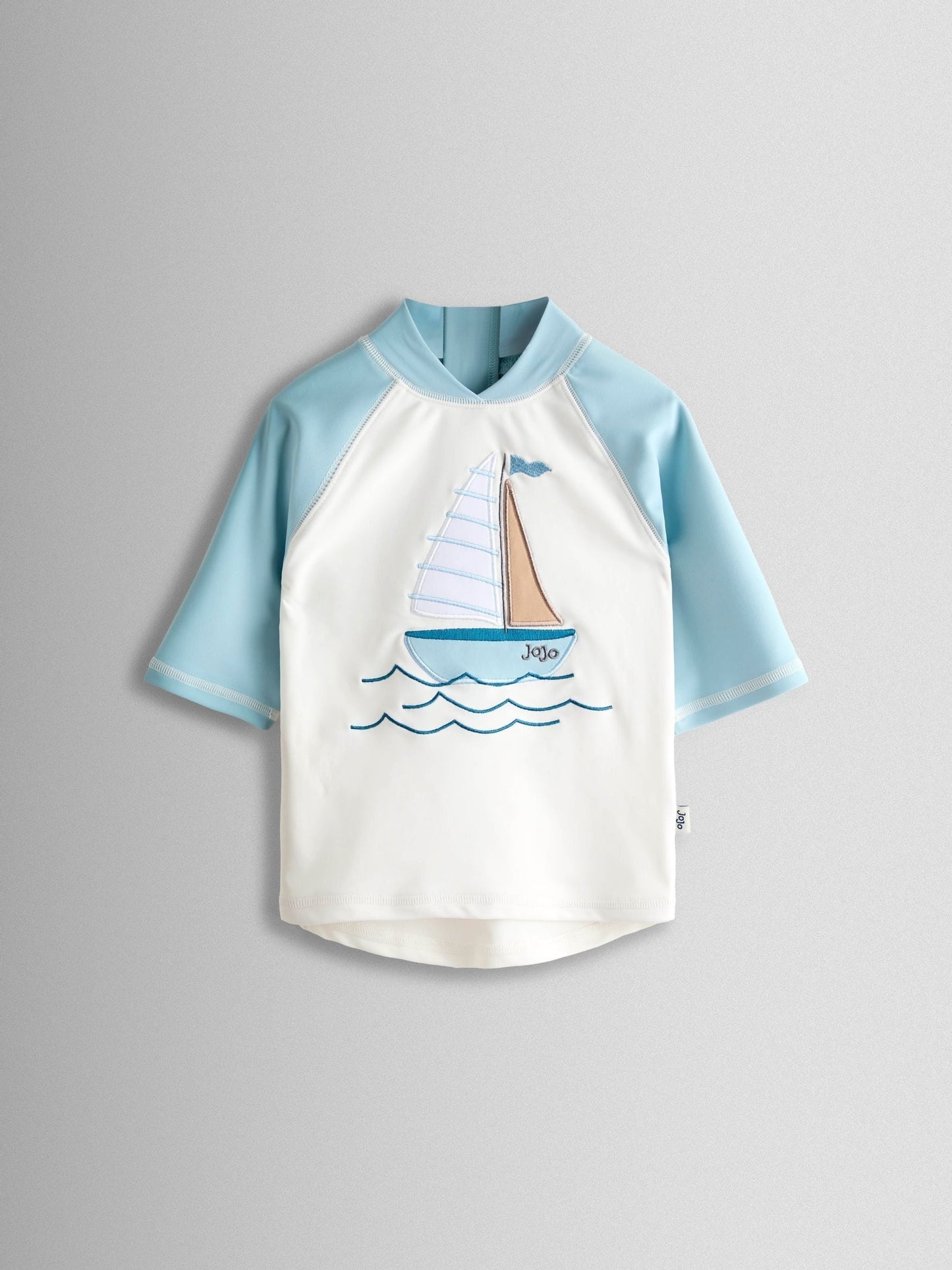 JoJo Maman Bébé Blue Applique Long Sleeve Rash Vest Set image 3