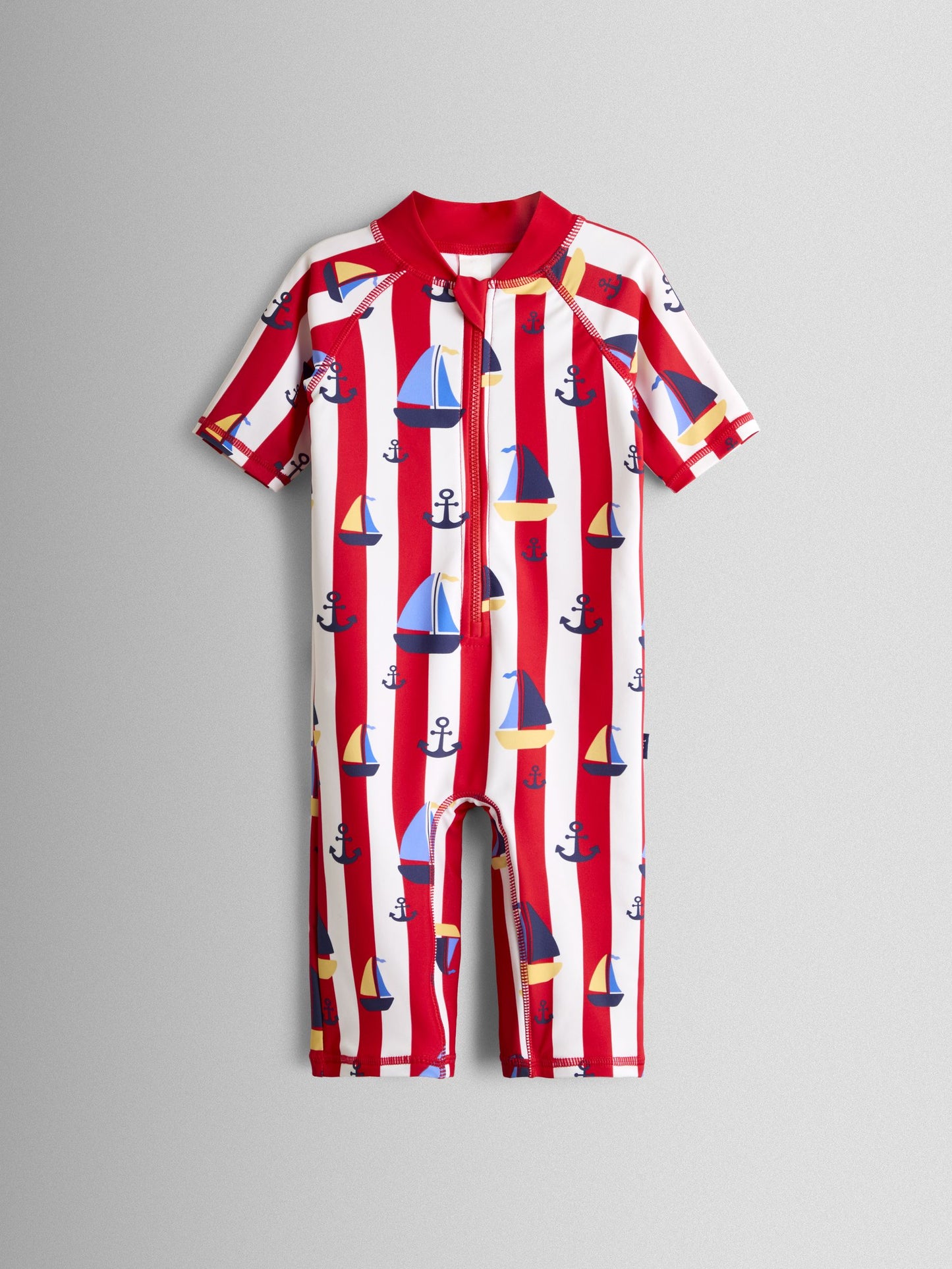 JoJo Maman Bébé Red Nautical UV Sunsafe Suit image 2
