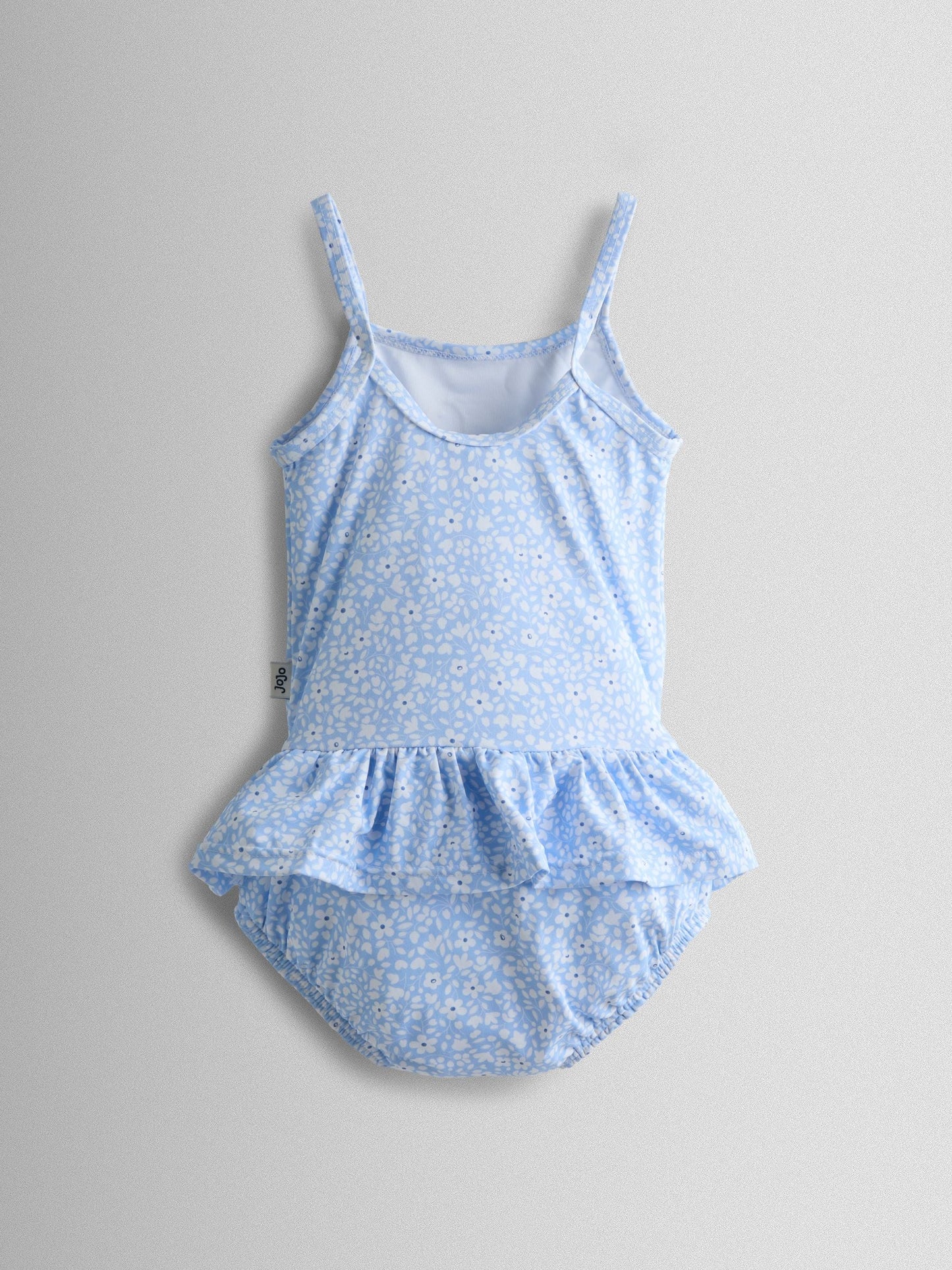 JoJo Maman Bébé Blue Ditsy Duck Appliqué Swimsuit With Integral Nappy image 3