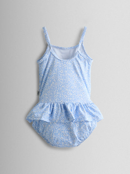 JoJo Maman Bébé Blue Ditsy Duck Appliqué Swimsuit With Integral Nappy image 3
