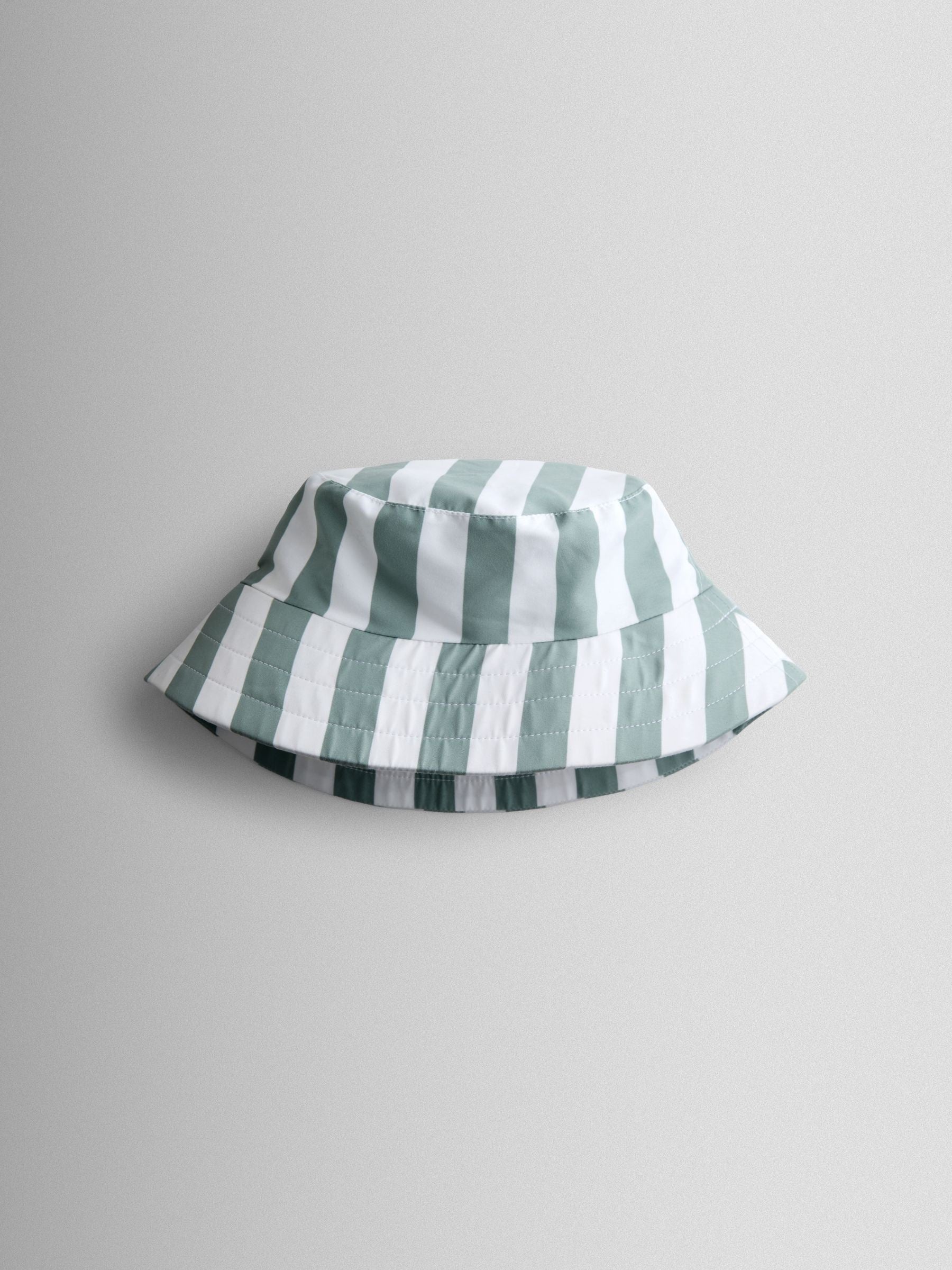 JoJo Maman Bébé Green Stripe Swim Bucket Hat image 2