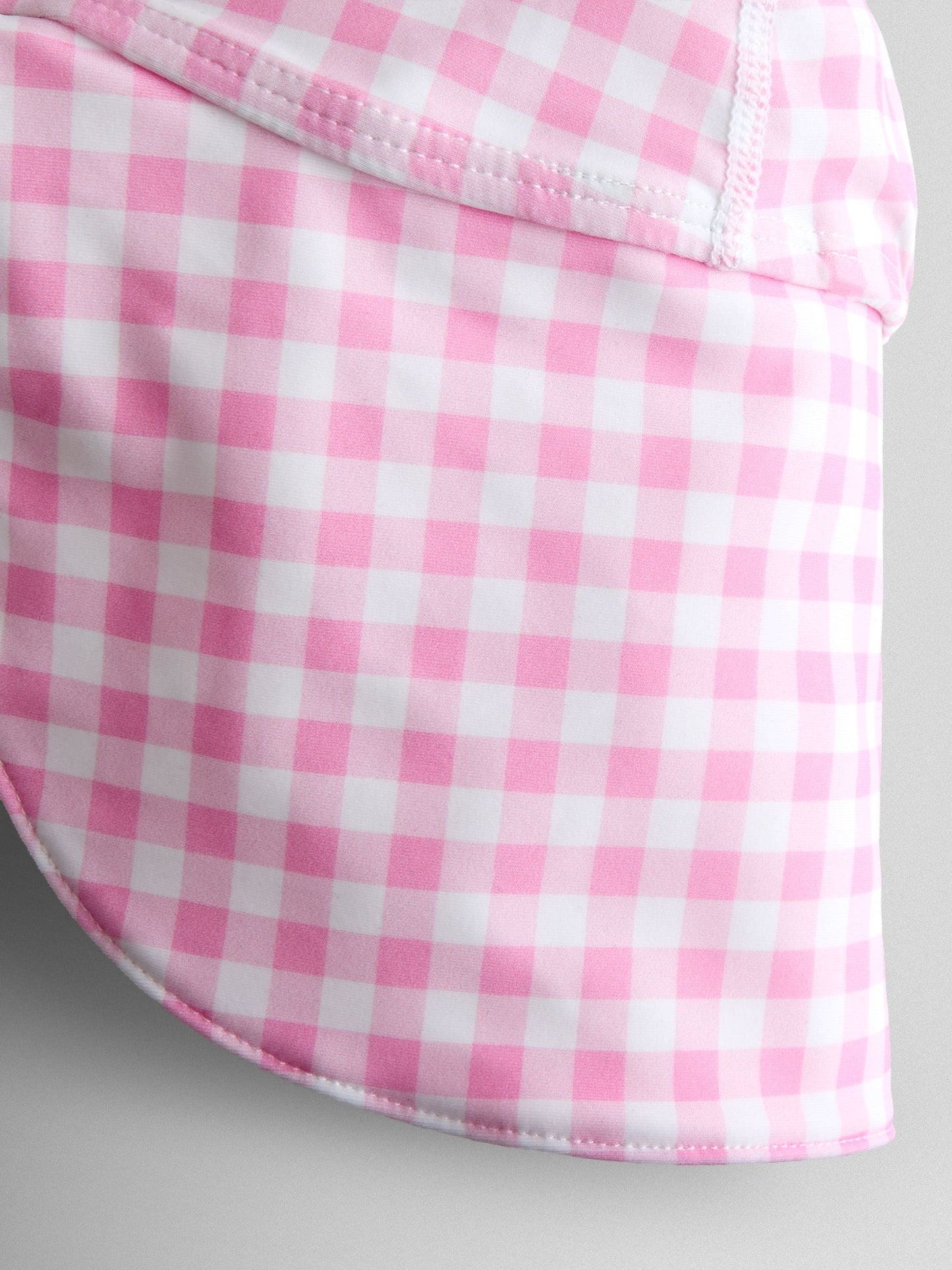 JoJo Maman Bébé Pink Gingham UV Sun Protection Swim Hat image 3