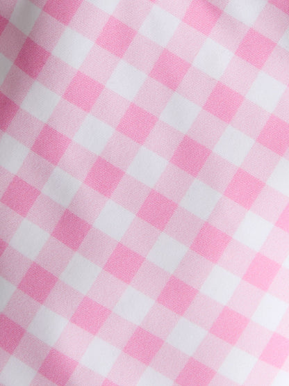 JoJo Maman Bébé Pink Gingham UV Sun Protection Swim Hat image 4