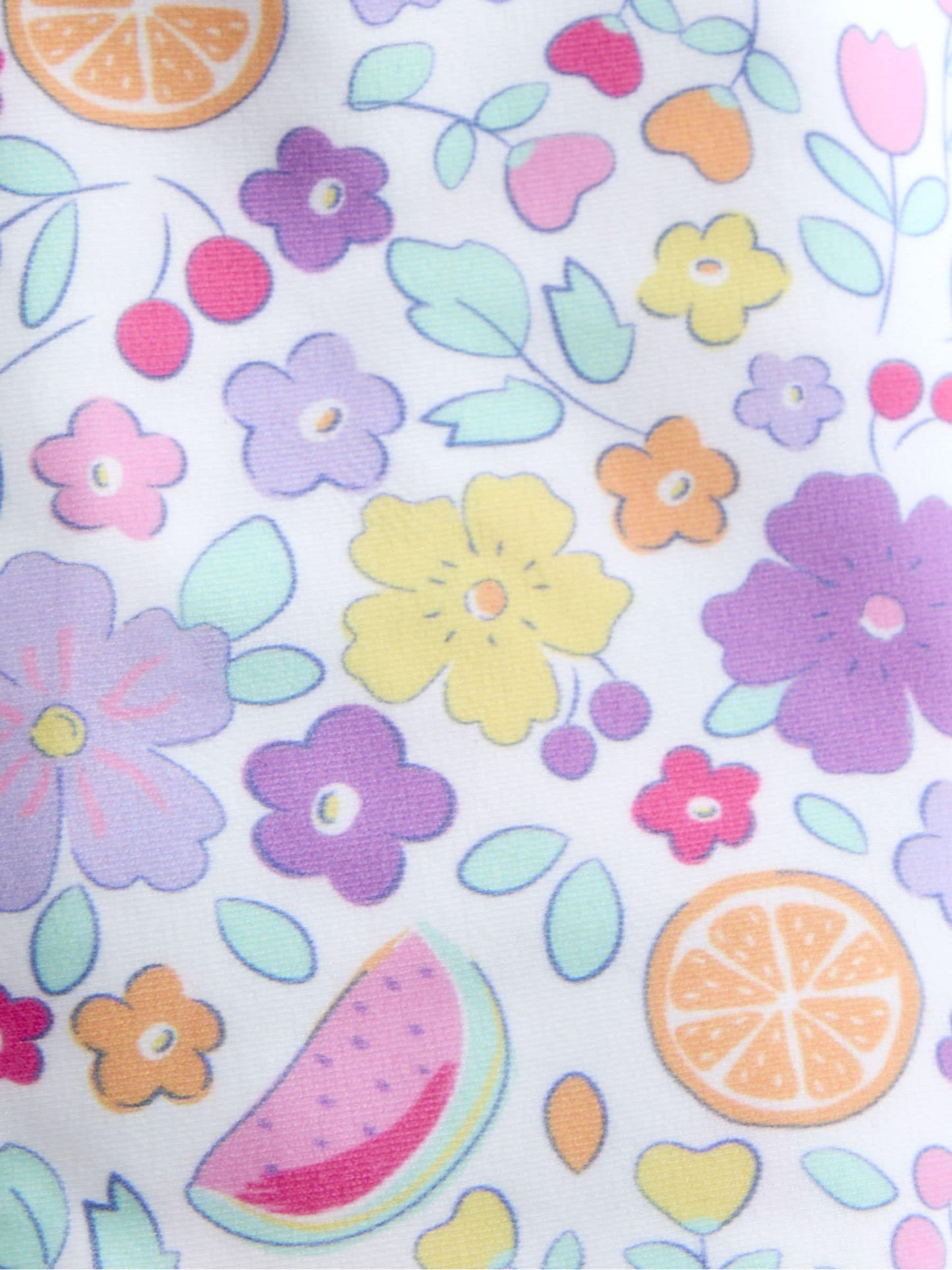 JoJo Maman Bébé Lilac Fruit Ditsy UV Sun Protection Swim Hat image 4
