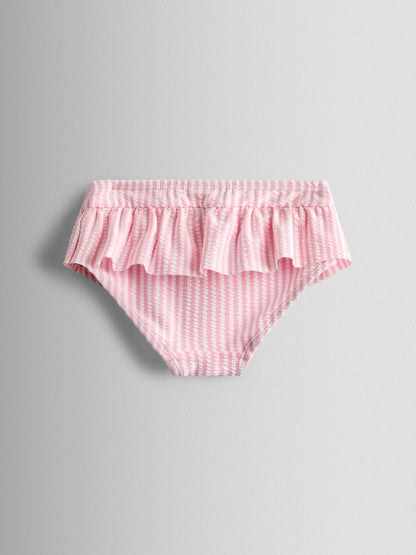 JoJo Maman Bébé Pink Cherry Stripe Textured 2-Piece Bikini Set image 6